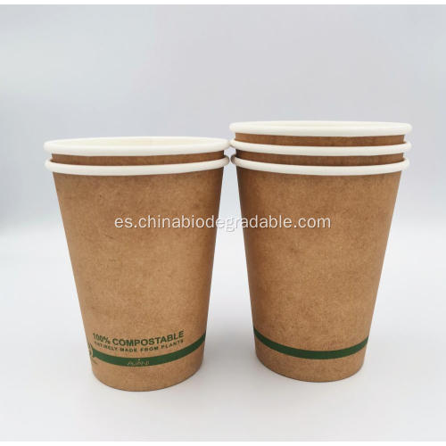 Vaso de papel desechable compostable PLA de la más alta calidad, 16 oz